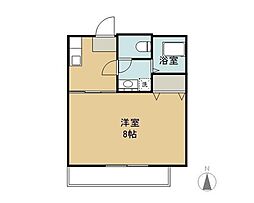 コーポ中村 1Kの間取図画像