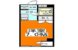 富田町共同ビル 1Kの間取図画像