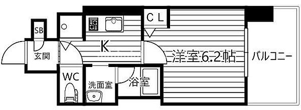 La CASA京橋 101｜大阪府大阪市城東区蒲生2丁目(賃貸マンション1DK・1階・23.20㎡)の写真 その2