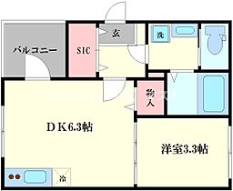 Malva都島 102 ｜ 大阪府大阪市都島区都島中通2丁目7-6（賃貸アパート1DK・1階・25.46㎡） その2