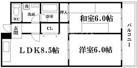 ルイシール清水 603 ｜ 大阪府大阪市旭区清水5丁目2-2（賃貸マンション2LDK・6階・48.00㎡） その2