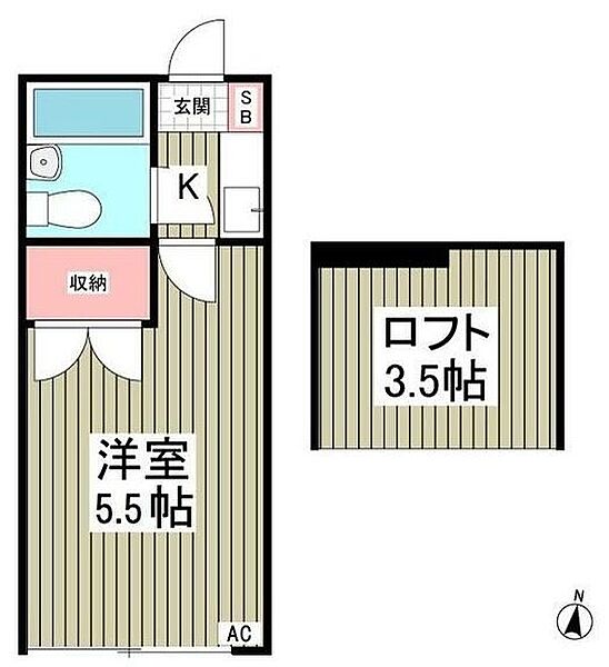 サニーサイド三田南B ｜神奈川県厚木市三田南2丁目(賃貸アパート1K・1階・15.00㎡)の写真 その2