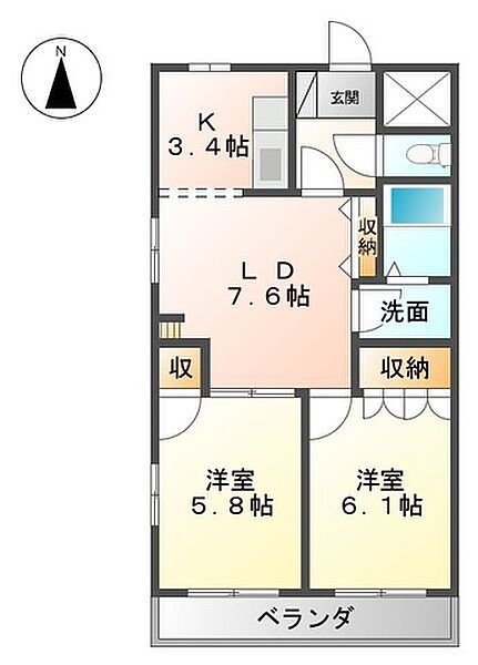 メゾン・ド・コンフォース ｜神奈川県厚木市戸室3丁目(賃貸マンション2LDK・1階・49.58㎡)の写真 その2