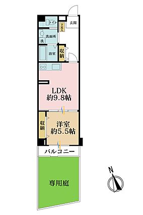 1LDK、専有...
