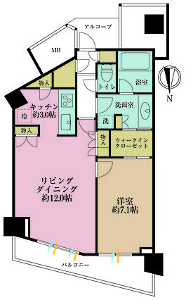 1LDK、専有...