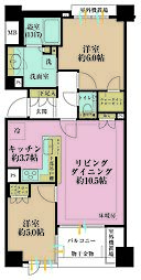 ヴィークコート市谷加賀町 2LDKの間取図画像