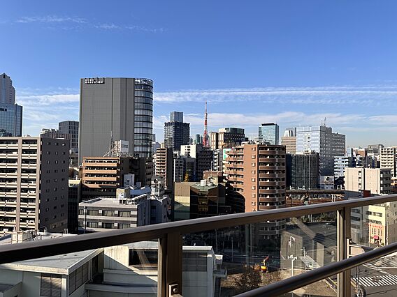 バルコニーから...