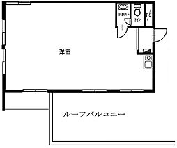 ライオンズマンション桜ケ丘 ワンルームの間取図画像