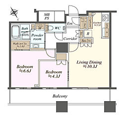 間取図画像 2LDK