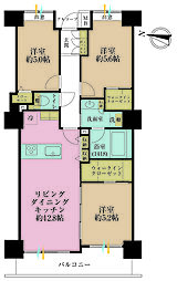 ビューネタワー平井 3LDKの間取り