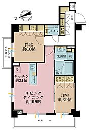 Livio下北沢 2LDKの間取図画像
