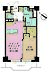 間取り：1LDK、専有面積48.6m2、バルコニー面積6.58m2