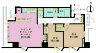 間取り：2LDK、専有面積76.67m2、バルコニー面積3.13m2