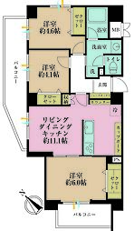 高井戸東パーク・ホームズ 3LDKの間取図画像