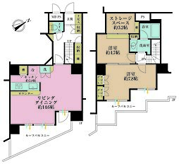 ユニーブル島津山 2SLDKの間取図画像