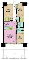 シティテラス川崎鈴木町グランドシーズンズ 3LDKの間取図画像