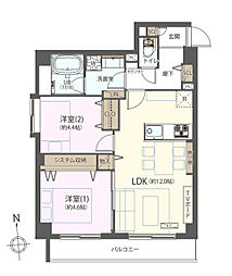 グランドヴィラ西大井 2LDKの間取図画像