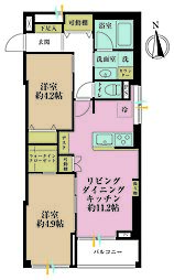 三田第2コーポラス 1SLDKの間取図画像