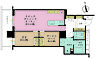 間取り：1LDK+S（納戸）、専有面積59.12m2、バルコニー面積8.92m2
