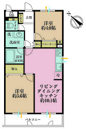 セントヒルズ田園調布 2LDKの間取図画像