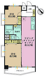 カーサ桜上水 2LDKの間取図画像