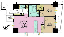 OPENRESIDENCIA四谷坂町 2LDKの間取図画像