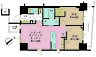 間取り：2LDK、専有面積57.52m2、バルコニー面積7.92m2