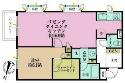 ジェイパーク南麻布 1LDKの間取図画像