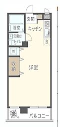 メゾンドール駒込 ワンルームの間取図画像