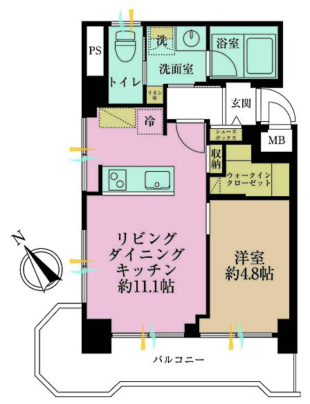 1LDK 間取り