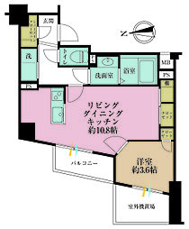 ロアール豪徳寺 1LDKの間取図画像
