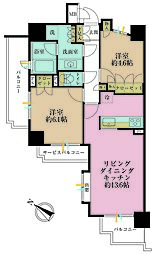 ヴィーナ・パルテール渋谷ウエスト 2LDKの間取図画像