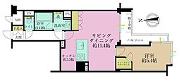 トゥールロワイヤル神宮前 1LDKの間取図画像