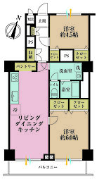 藤和東中野コープ 2LDKの間取図画像