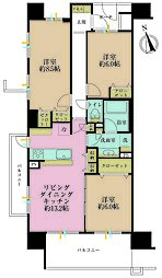 アイランドブリーズA棟エアリーコート 3LDKの間取図画像