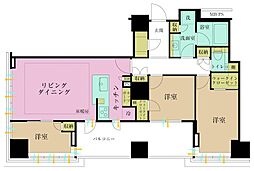クラッシィタワー新宿御苑 3LDKの間取図画像