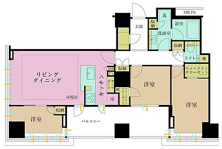 3LDK 間取り