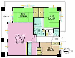 藤和シティホームズ中野江古田 3LDKの間取図画像