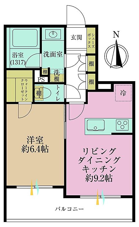 1LDK 間取り