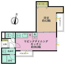 セザール久が原 1LDKの間取図画像