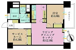 高田馬場住宅 1SLDKの間取図画像