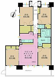 クレストフォルム横浜リヴァシス 4LDKの間取図画像