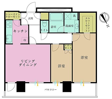 2LDK 間取り
