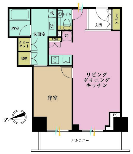 1LDK 間取り