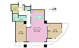 西戸山タワーホウムズノースタワー 2LDKの間取図画像