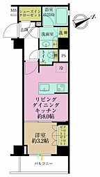 シーンズ大森パークサイド 1LDKの間取図画像