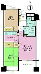マークス亀戸 2LDKの間取図画像