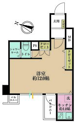 フォンテ青山 1Kの間取図画像