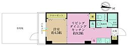 セントラル三田 1LDKの間取図画像