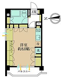 高円寺ダイヤモンドマンション ワンルームの間取図画像
